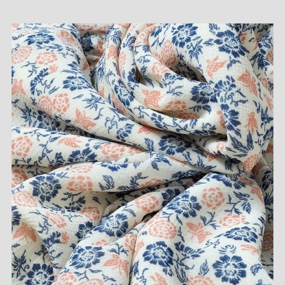 Urban Outfitters UO Mini Dress Spring Shower Chiffon Floral Butterfly Print Sz L - Picture 14 of 15